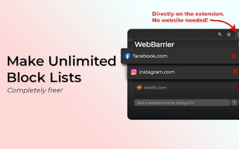 WebBarrier: Free Website Blocker