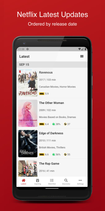 Onflix - Netflix Ratings  Updates