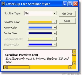 CoffeeCup Free Scrollbar Styler