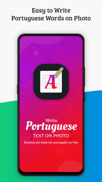 Write Portuguese Text on photo