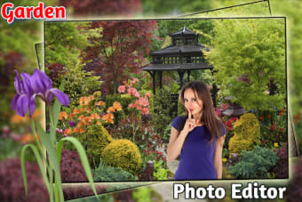 Garden Photo Frame : Cut paste Editor