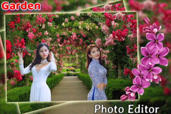 Garden Photo Frame : Cut paste Editor
