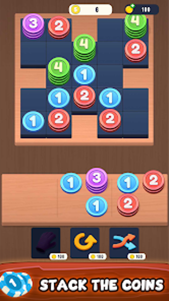 Number Stack: Coin Puzzle