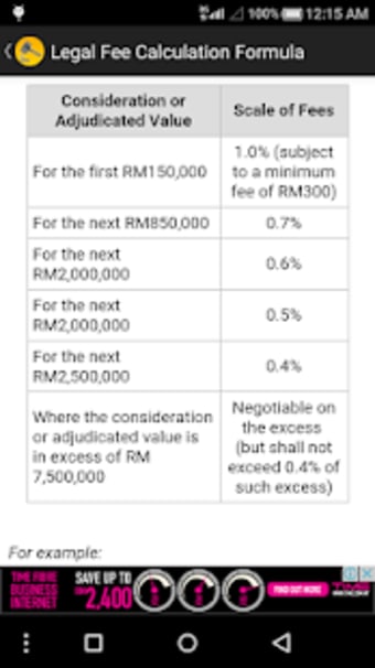 Malaysia Legal Fees Cal