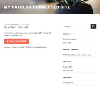 Patreon WordPress