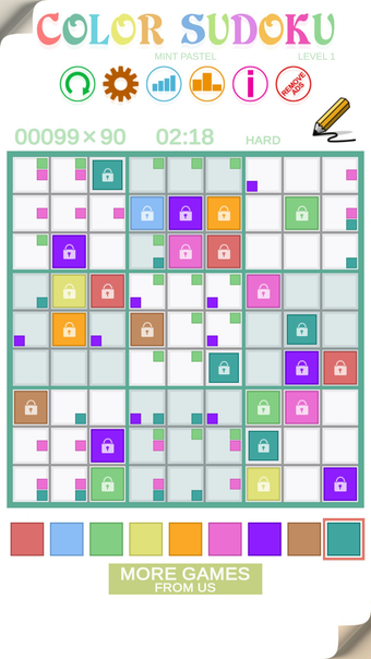 Color Sudoku Mint Pastel