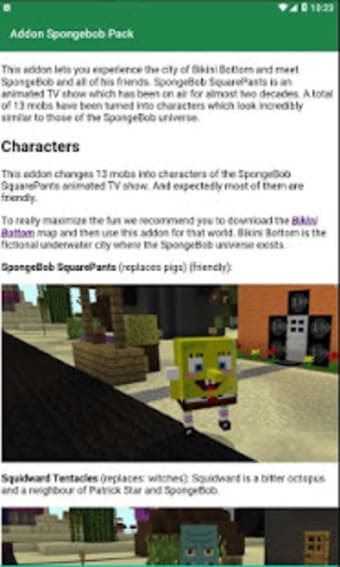 Addon Spongebob for Minecraft Pocket Edition
