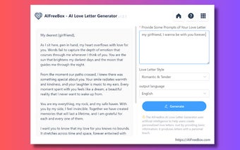 Free AI Love Letter Generator - AIFreebox