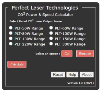 Laser Power & Speed Calculator