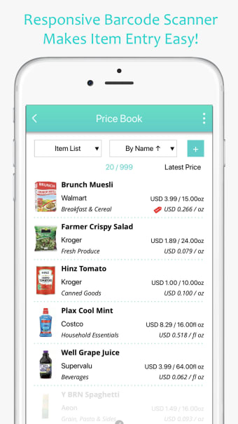 Price Book-Track Grocery Price
