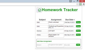 Homework Tracker