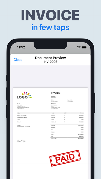 Simple Invoice Generator Maker