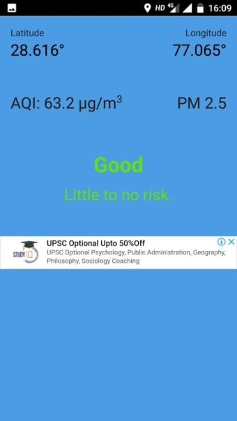 AIR pollution detector(AQI) WITH LAT- LONG