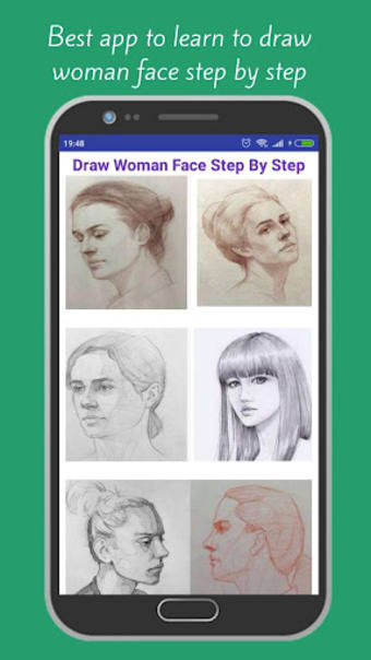 Learn to Draw Woman Face Step by Step Offline