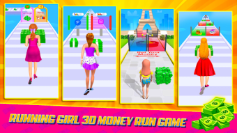 Running Girl 3D Money Run Game
