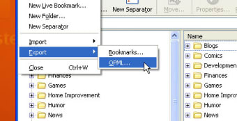 OPML Support extension