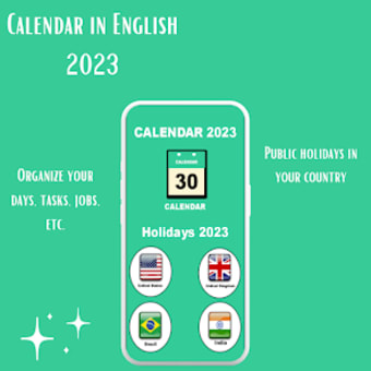 Calendar in English 2023