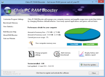 free instals Chris-PC RAM Booster 7.06.30