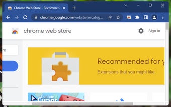 Chrome Web Store Shortcut