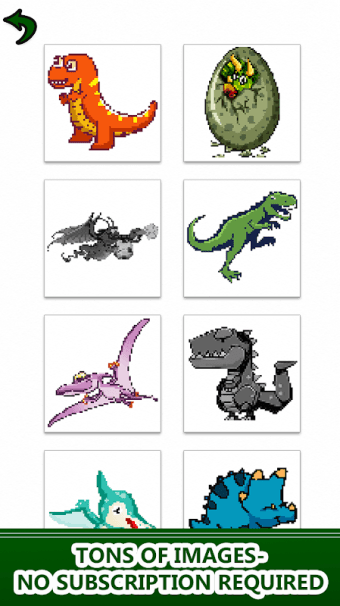 Dinosaurs Color by Number-Pixel Art Draw Coloring