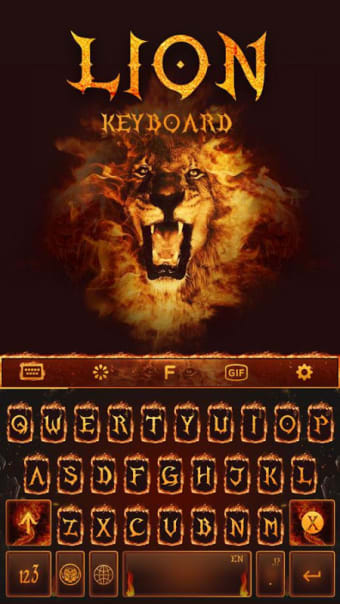 Fire Lion Keyboard Theme - Emoji & Gif
