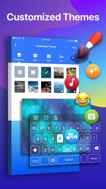 FUN Keyboard -Emoji  Themes