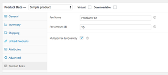 WooCommerce Product Fees