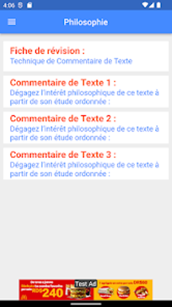 Philo : Commentaire de Texte