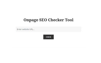 Onpage SEO Checker Tool