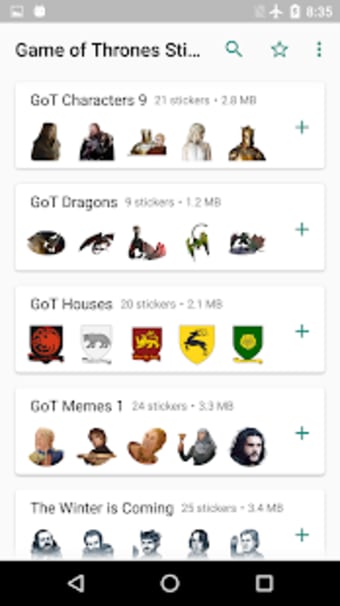 Game of Thrones Stickers  WAStickerApps