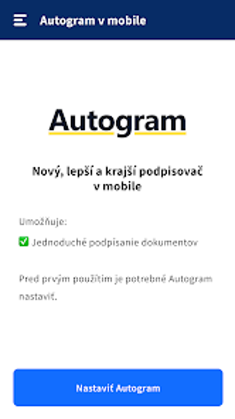 Autogram v mobile