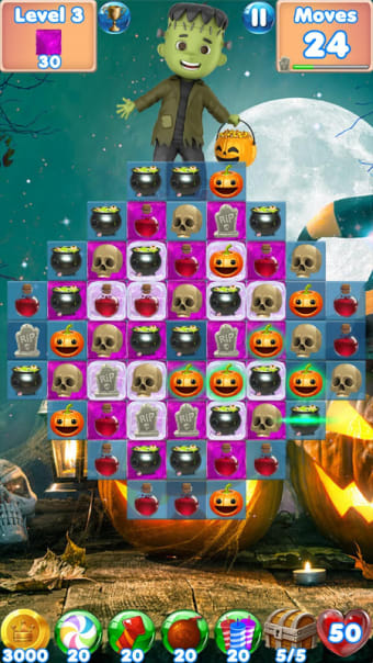 Halloween Games 2 - fun puzzle games match 3 games