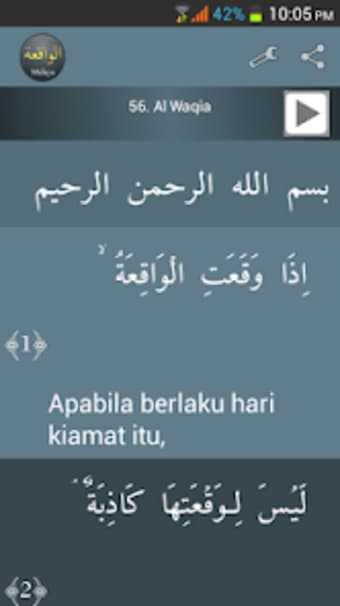 Surah Al-Waqia Malay
