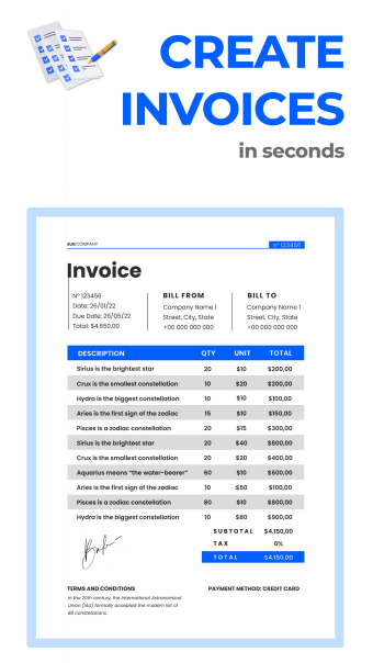 Invoice Maker  Receipt Create