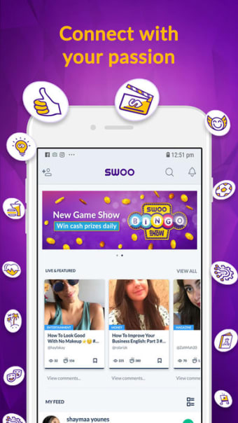 SWOO Live Games, Entertainment