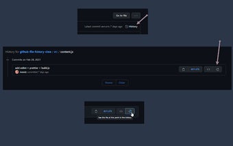 Github File History By Commits - View File