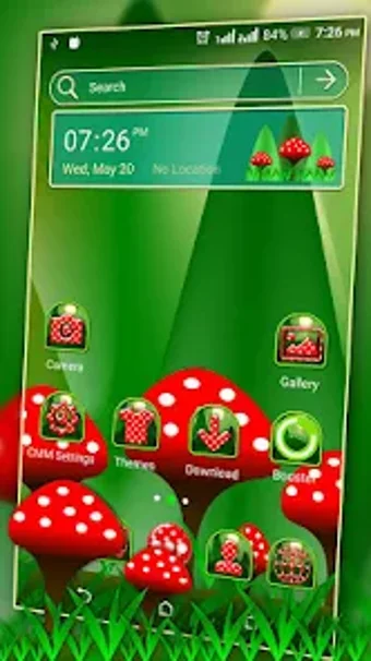 Red Mushroom Green Theme