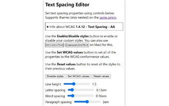 Text Spacing Editor