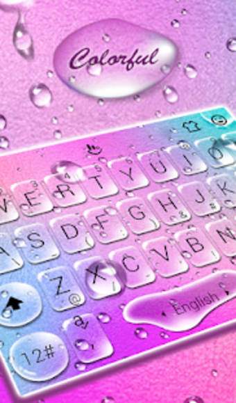 Bright Colorful Water Drop Keyboard