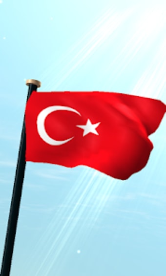 Turkey Flag 3D Free Wallpaper