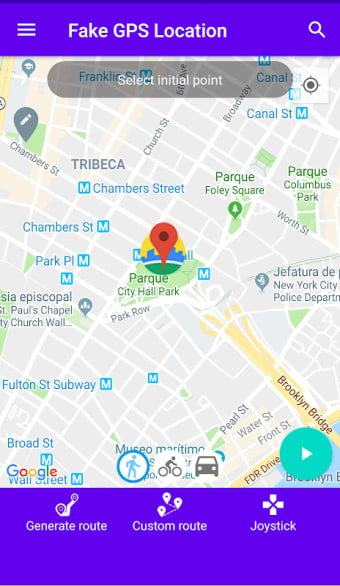 Fake GPS location
