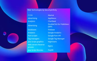 Web Technology Detector by SecurityInfinity