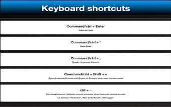 Leetcode Shortcuts