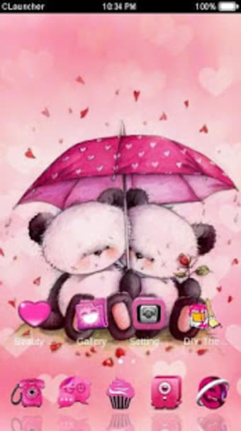 Cute Pink Bear Love Theme