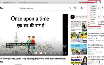 YouTube Hindi Subtitles Transliterator