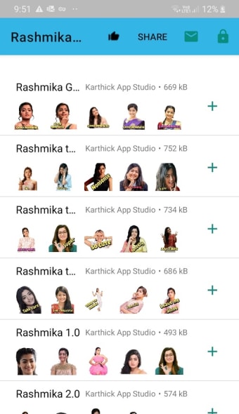 Rashmika Mandanna Stickers Latest