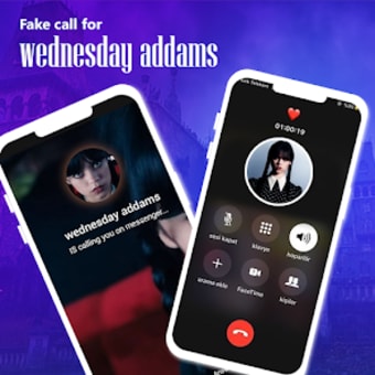fake call for Wednesday addams