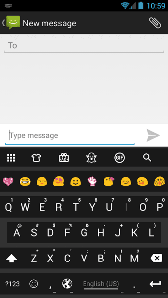 Emoji Keyboard Bar Flat Dark