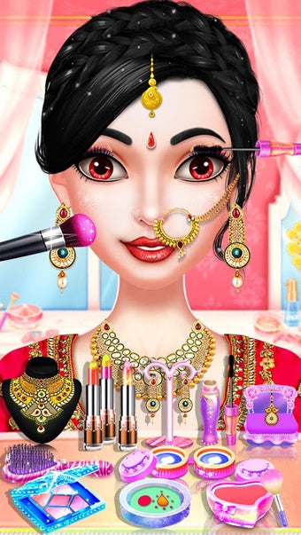 Beauty Makeup Girls and Traditional Indian Wedding