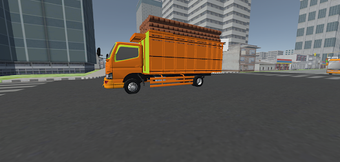 truck muatan kayu simulator